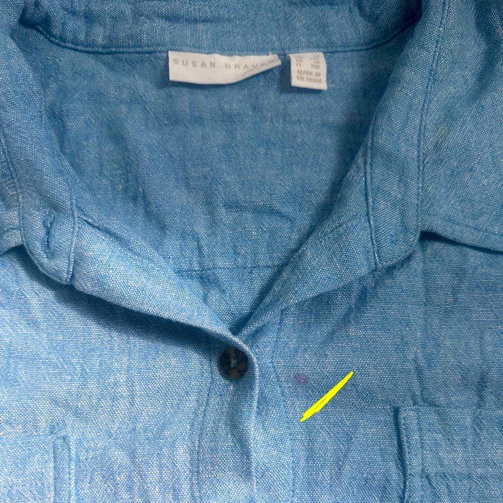 Linen Blend Shirt Dress - Picture 10 of 11